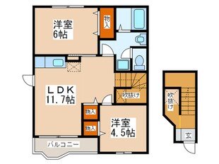 フロラシオン寺小路Ｂの物件間取画像